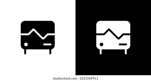 ícone de cardiograma definir ilustração vetorial