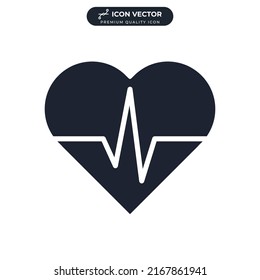 cardiogram icon symbol template for graphic and web design collection logo vector illustration