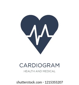 Cardiogram icon. Trendy flat vector Cardiogram icon on white background from Health and Medical collection, vector illustration can be use for web and mobile, eps10