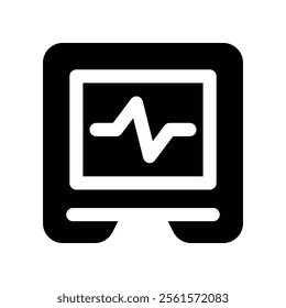 cardiogram icon. vector glyph icon for your website, mobile, presentation, and logo design.