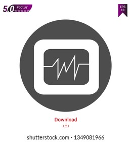 cardiogram icon vector and heart rate monitor icon. pulse, heart, health, heartbeat, healthy vector sign