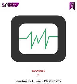 cardiogram icon vector and heart rate monitor icon. pulse, heart, health, heartbeat, healthy vector sign