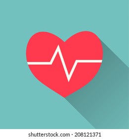 Cardiogram icon, vector illustration