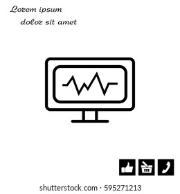 cardiogram icon. vector illustration