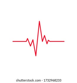 Cardiogram icon vector illustration isolated on white