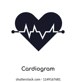 Cardiogram icon vector isolated on white background for your web and mobile app design, Cardiogram logo concept