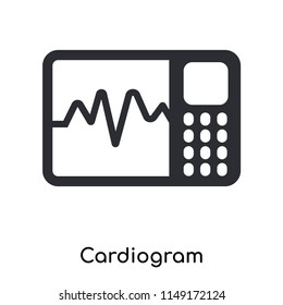 Cardiogram icon vector isolated on white background for your web and mobile app design, Cardiogram logo concept