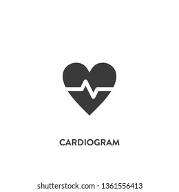 cardiogram icon vector. cardiogram sign on white background. cardiogram icon for web and app