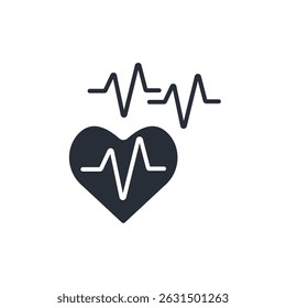 cardiogram icon. vector.Editable stroke.linear style sign for use web design,logo.Symbol illustration.