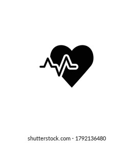 Cardiogram icon for your website, logo, app, UI, product print. Cardiogram concept flat Silhouette vector illustration icon