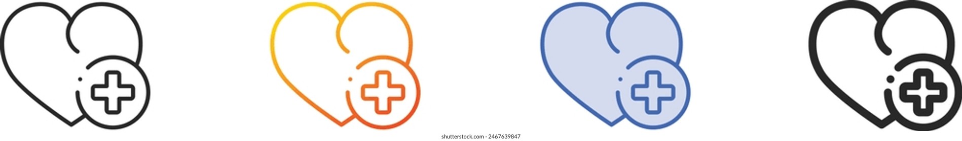 cardiogram icon.Thin Linear, Gradient, Blue Stroke and bold Style Design Isolated On White Background