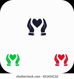 Cardiogram Illustration set. Blue, green, red icon.
