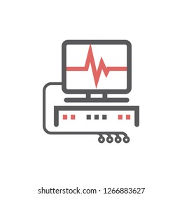 Cardiogram line icon. Vector sign for web graphic.