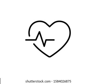 CARDIOGRAM line icon. Vector symbol in trendy flat style on white background. CARDIOGRAM sing for design.