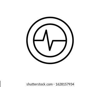 CARDIOGRAM line icon. Vector symbol in trendy flat style on white background. CARDIOGRAM sing for design.