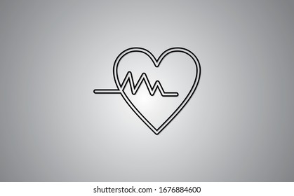 CARDIOGRAM line icon. Vector symbol in trendy flat style on white background. CARDIOGRAM sing for design.