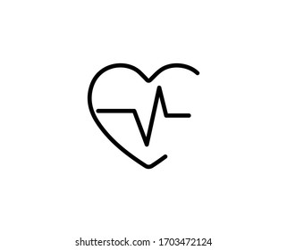 CARDIOGRAM line icon. Vector symbol in trendy flat style on white background. CARDIOGRAM sing for design.