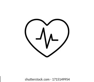 CARDIOGRAM line icon. Vector symbol in trendy flat style on white background. CARDIOGRAM sing for design.