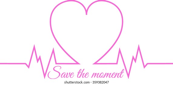 cardiogram of love. Save the moment text message