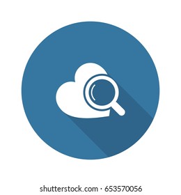 Cardiogram and Medical Services Icon. Flat Design. Isolated.