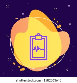 Cardiogram, medical vector icon. Element of medicine for mobile concept and web apps illustration. Vector icon on abstract background