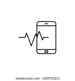 cardiogram, mobile icon. Element of medicine for mobile concept and web apps icon. Thin line icon for website design and development, app development. Premium icon
