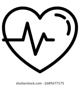 Cardiograma Ícone de Vetor Moderno - Modelo de Símbolo de Ilustração Mínima para Web Mobile App UI Design