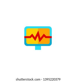 cardiogram monitor icon design. medical healthcare vector illustration
