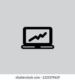 Cardiogram monitoring vector icon