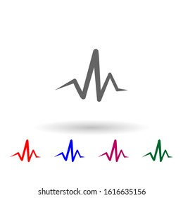 Cardiogram multi color icon. Simple glyph, flat vector of web icons for ui and ux, website or mobile application