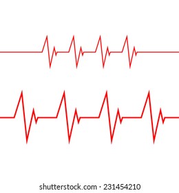 Cardiogram on white background