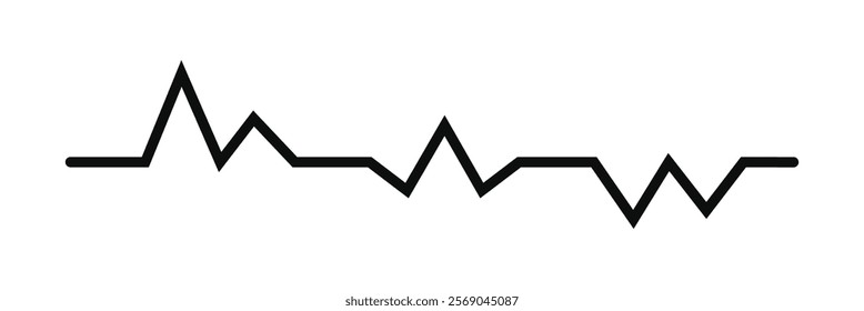 Cardiogram on white background. Life line icon.