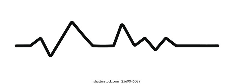 Cardiogram on white background. Life line icon.