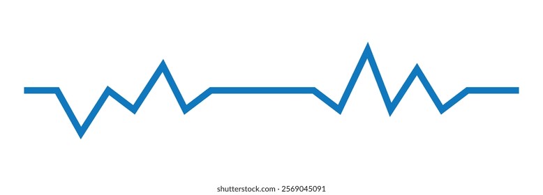 Cardiogram on white background. Life line icon.