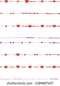 Cardiogram on white background,Cardiogram of love