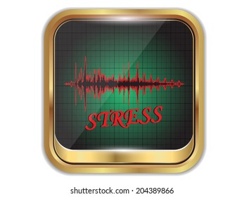 Cardiogram stress icon.Vector