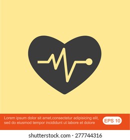 Cardiogram vector icon