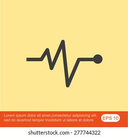 Cardiogram vector icon