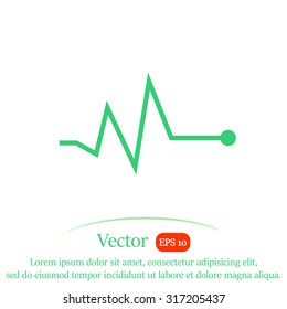 Cardiogram vector icon.