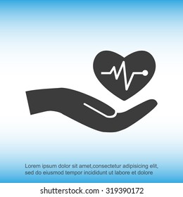 Cardiogram vector icon