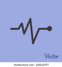 Cardiogram vector icon
