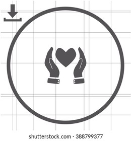 Cardiogram vector icon.