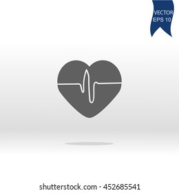 cardiogram vector icon