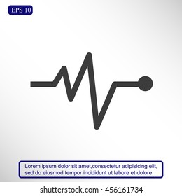 Cardiogram vector icon