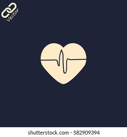 cardiogram vector icon