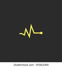 Cardiogram vector  icon.