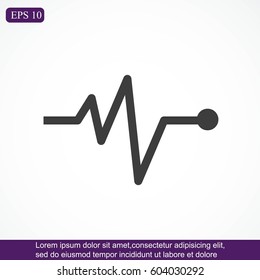 Cardiogram vector icon