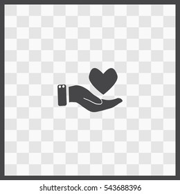 Cardiogram vector icon. Isolated illustration. Business picture.