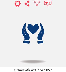 Cardiogram vector icon on grey background.