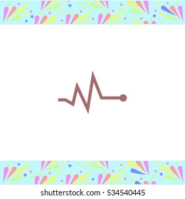 Cardiogram vector icon on white background. Isolated illustration. Business picture.